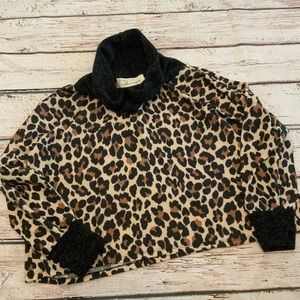 Vintage‎ Havana Cowl Neck Leopard Print - Small